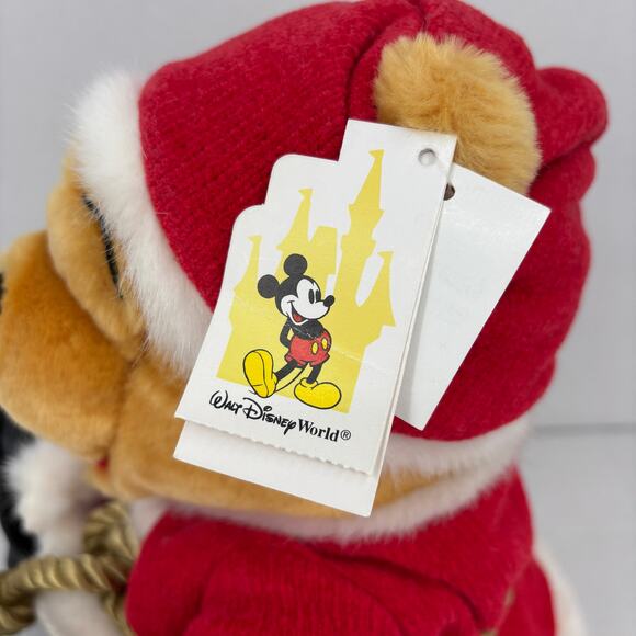 Disney World Winnie Pooh Bear Plush Santa Claus Lantern Happy Holidays Bag 13" - Picture 8 of 11